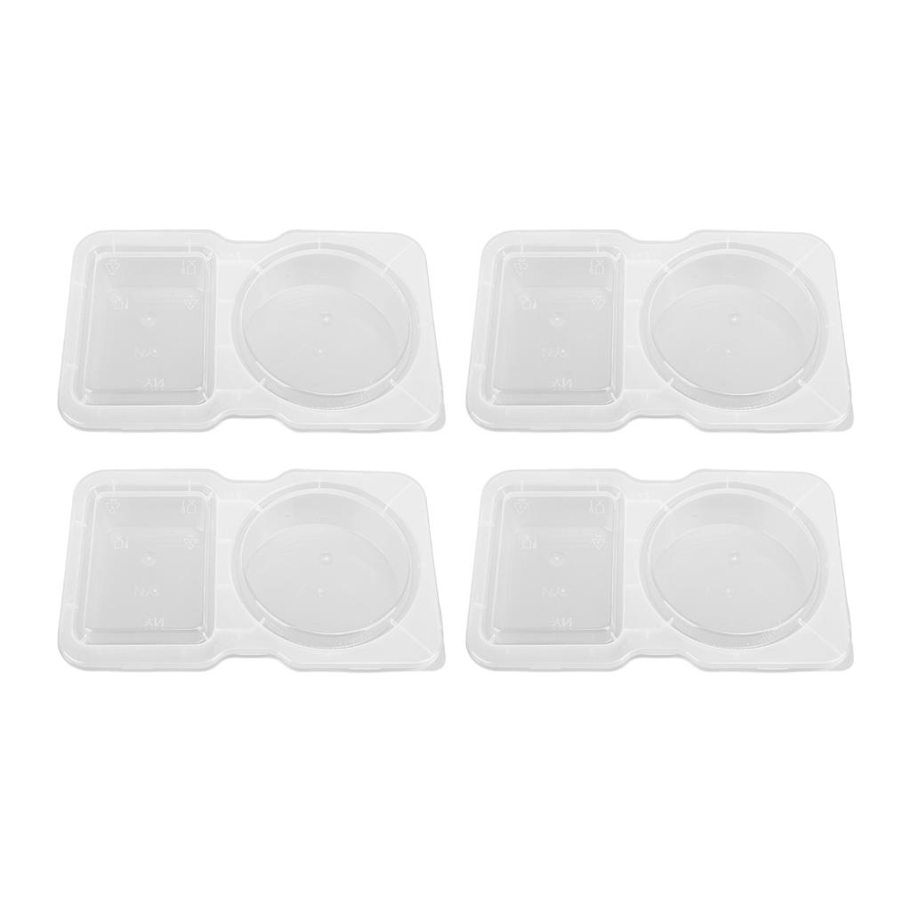 20 Pcs Double Compartment Condiment Container Leak Proof Clear 2 Compartment Snack Containers with