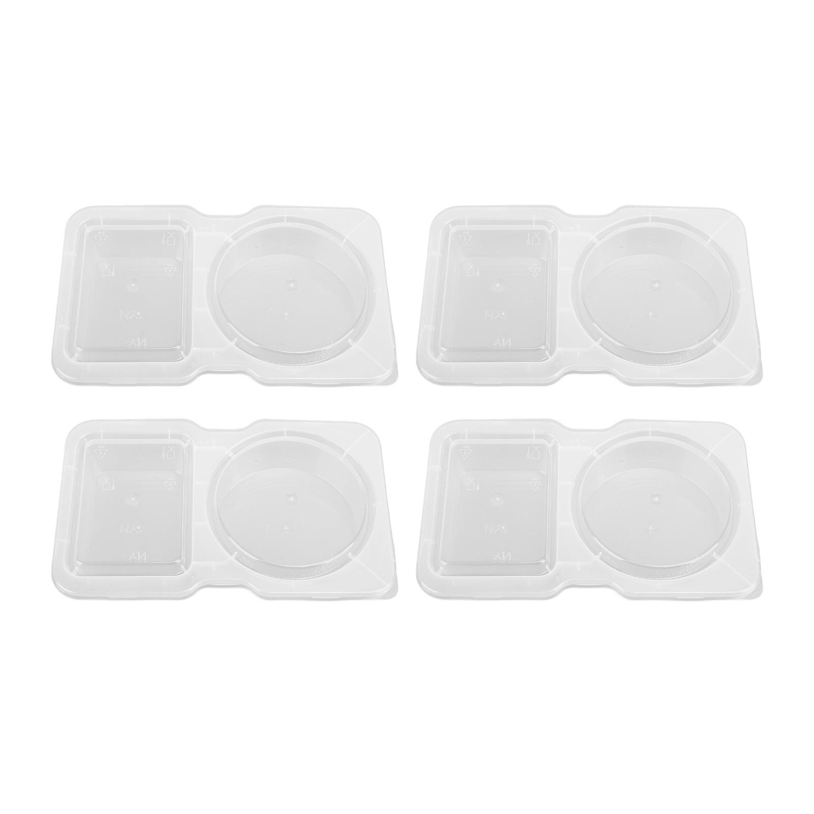 

20 шт., двухсекционный контейнер для приправ, герметичный, прозрачный, двухсекционный контейнер для закусок с L(for 6.5-9kg)