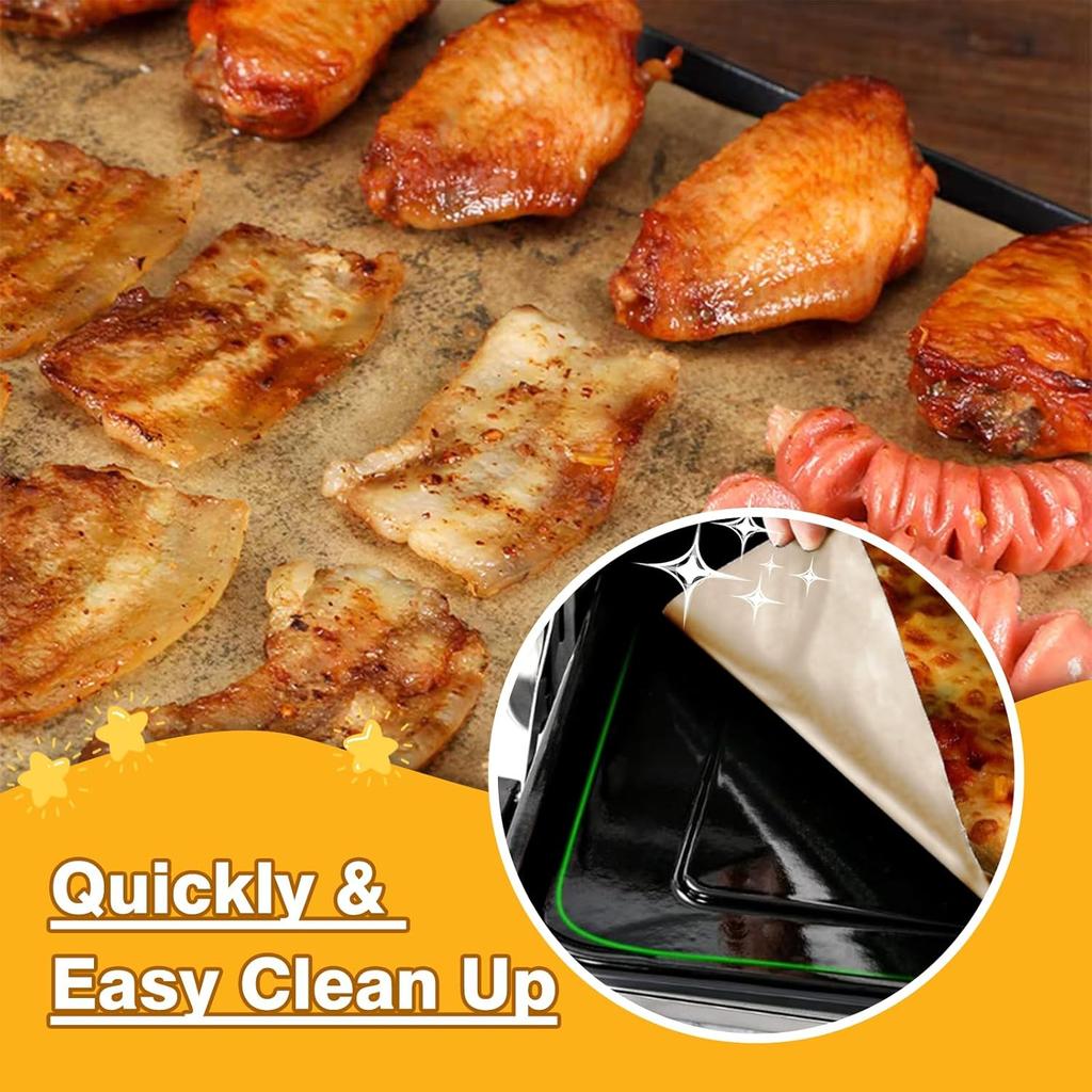 Air Fryer Paper Liners Disposable Compatible with BLACK+DECKER 4-Slice Crisp 'N Bake Air Fry Toaster Oven, 100PCS