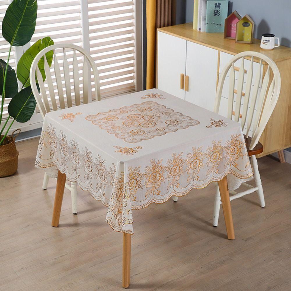 Oil Resistant Square Tablecloth Waterproof Table Mat Printed Table Cover  Tea Table