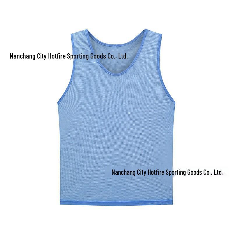 Numbered Mesh Training Vest for Team Sports Competition Uniforms with Custom Logo