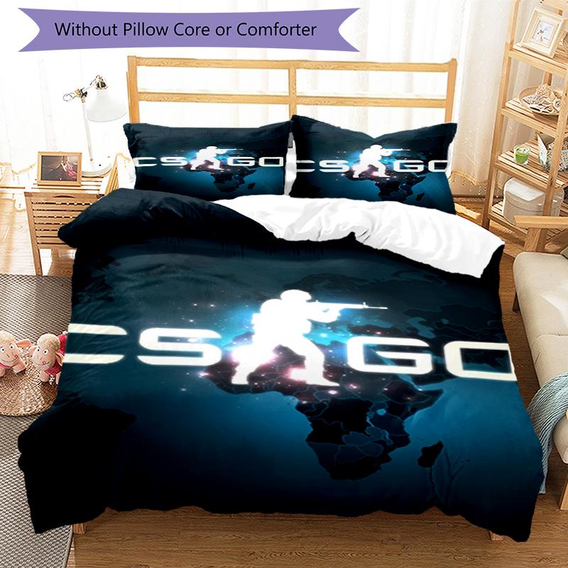3pcs CS2 Bedding Set Duvet Cover Closure Includes 1 Duvet Cover & 2 Pillowcases, Soft and Comfortable for All Seasons.