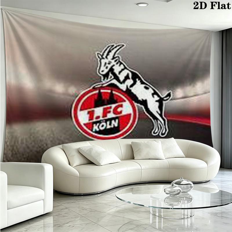 1.FC KoIn Logo Wall Tapestry Aesthetic Wall Hanging Printed Fabric Blanket Decorative Tapestries for Bedroom Living Room Home Decor