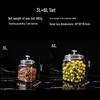 Food-Grade Kitchen Grain, Tea, and Dried Tangerine Peel Storage Jars - Moisture-Proof, Sealed