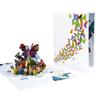 3D Flower Theme Holiday Birthday Cards for Adults or Kids Green Heartwarming Three-dimensional Greeting Cards Paper