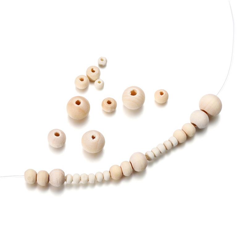 Natural Wood Round Beads - He Mu Lotus Wooden Beads for DIY Jewelry (4-50MM)