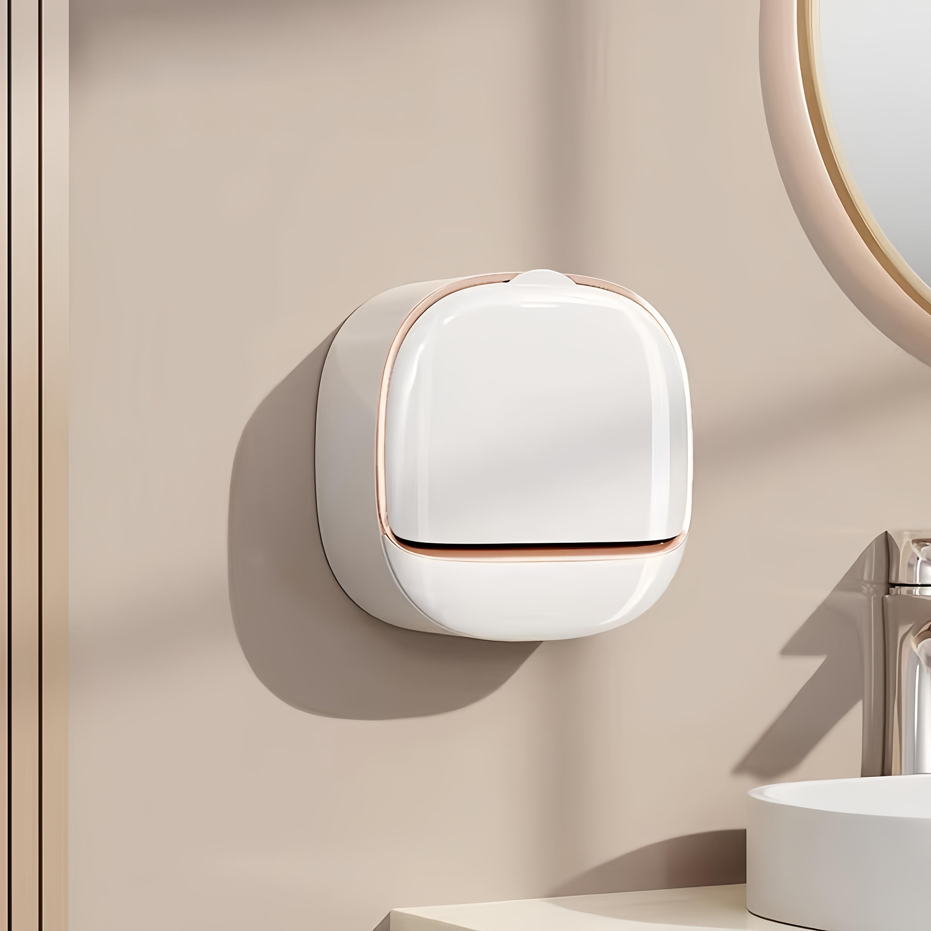 

Wall-mounted no-drill soap holder shelf for bathroom home use water-draining high-end cream-style storage box soap box Storage Supplies белый