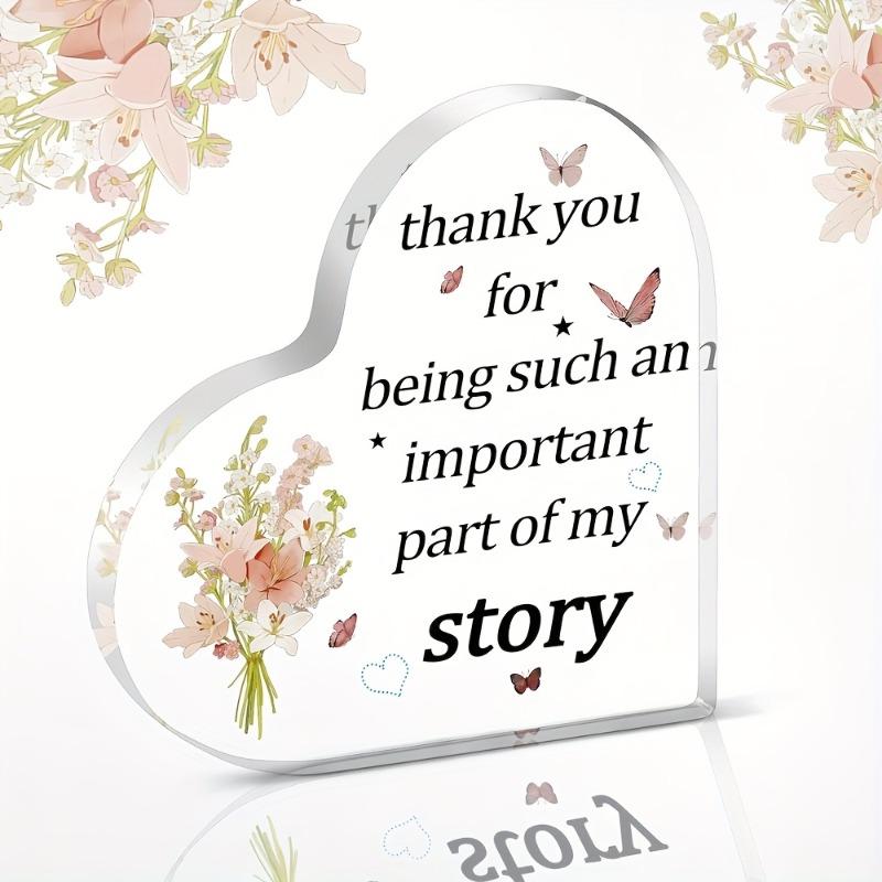 2D Flat, Teacher Appreciation Gifts Acrylic Desktop Decoration Plaque, Home Decor Plaque Hanging Wall Art Decorative Garden Decoration for Room Door S