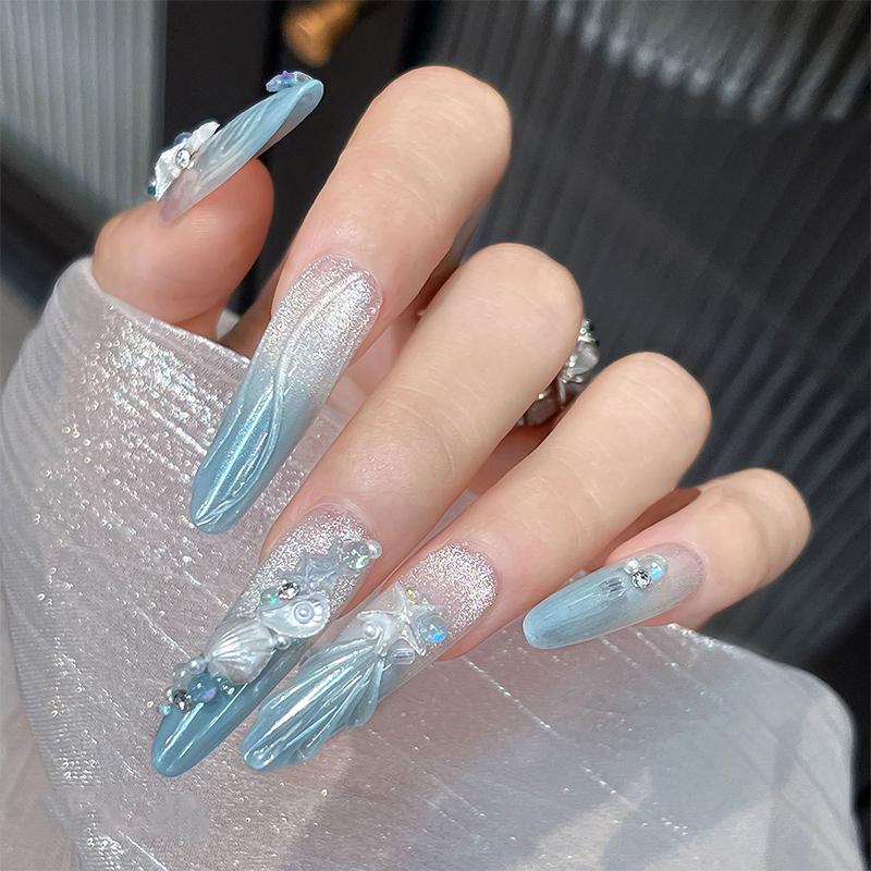 50Pcs Mix Ocean Series Pearl Shell  Starfish Jewelry Flash Nail Art Decorations Nails Accessories Charms Supplies