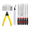 18PCS Deburring Tool for 3D Printer 10CS HSS Blades Removing Burr 6Pcs Needle File Micro Wire Cutter for 3D Print Plastic Models