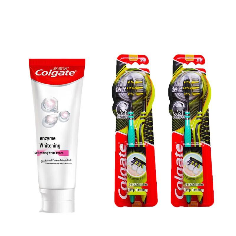 Colgate Peach Whitening Toothpaste Toothbrush Family Pack (4 Sets)