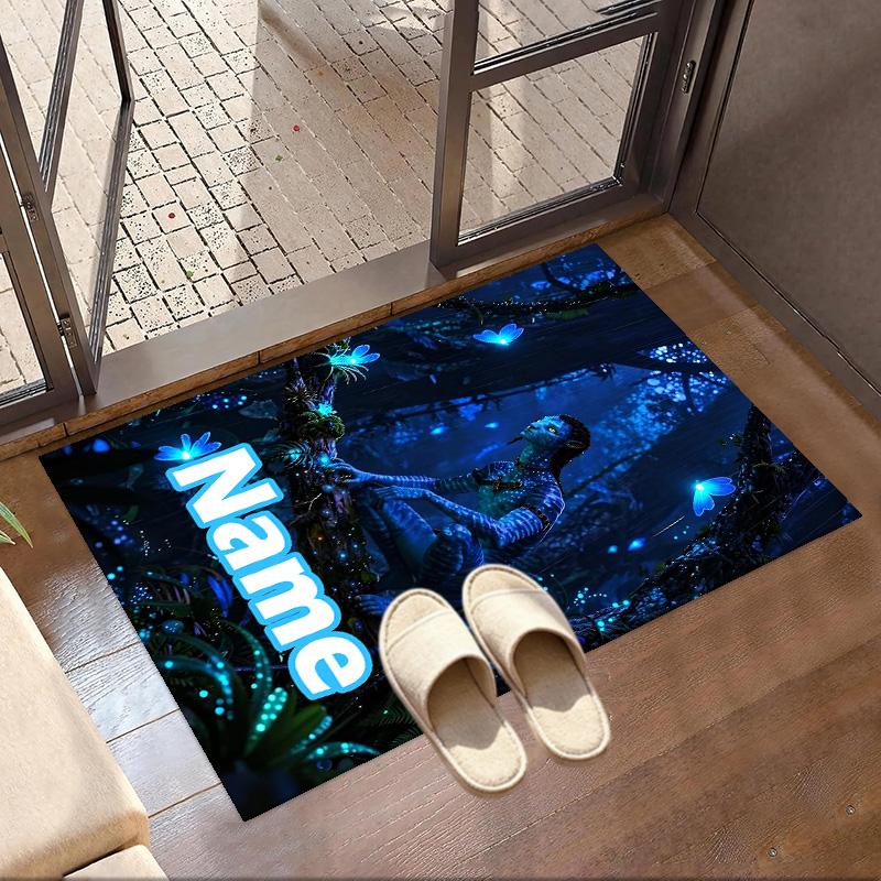 Custom Name Personalized Avatar Print Carpet, Versatile Home Decor Rug, for Playroom, Apartment, Balcony, Entryway, Hallway Gift
