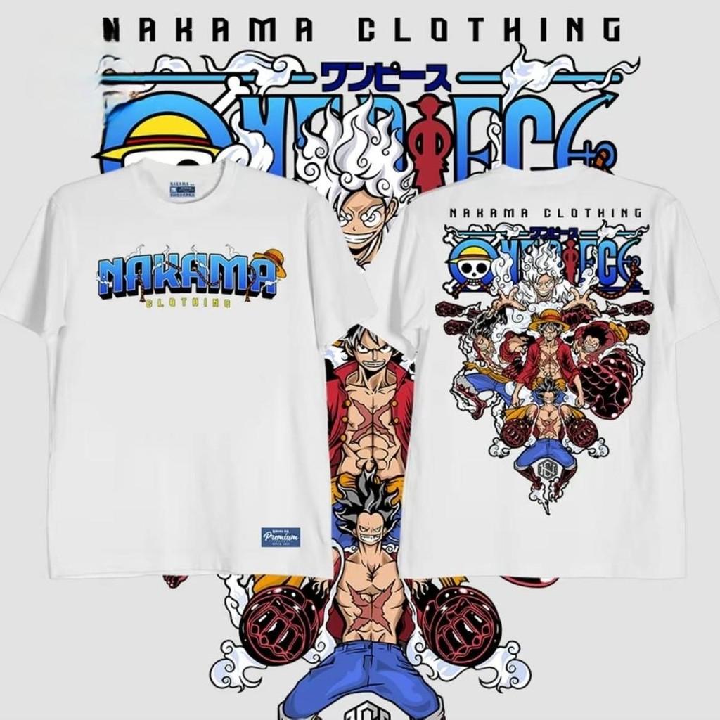 

One Piece Anime 2026 Summer New Tshirt 100cotton Luffy Back pattern unisex Loose Harajuku short sleeves Y2K roundneck shirt S