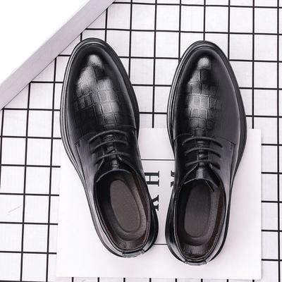 Leather Shoes Men's Business Formal Wear Casual Trendy Shoes Spring British Groom Korean Version P Soft Sole Wedding Leather Shoes Breathable