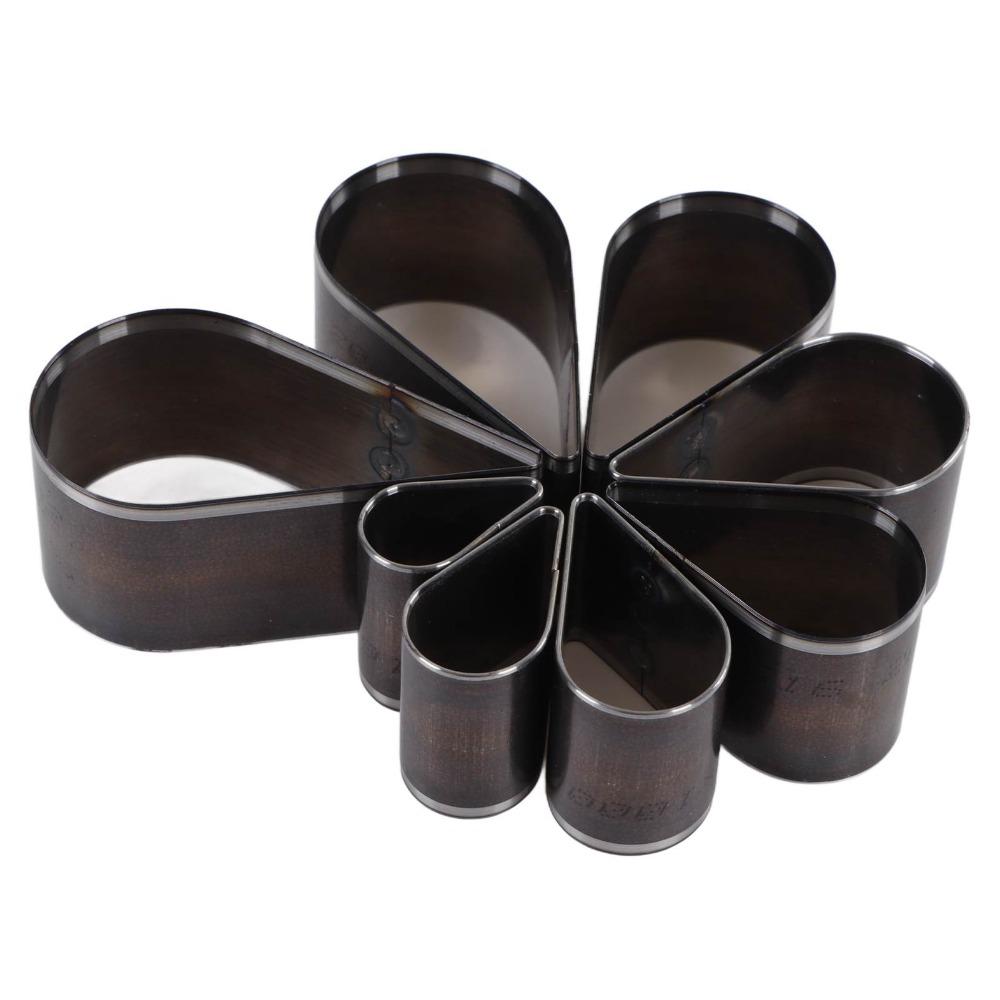 8 Pcs Teardrop Shape Leather Cutting Dies With Storage Box One Hole Design Leather Punching Tool Carbon Steel Leather Die Cutter