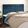 Maison Exclusive - Dark Blue Headboard 200 X 7 X 118/128 Cm Velvet
