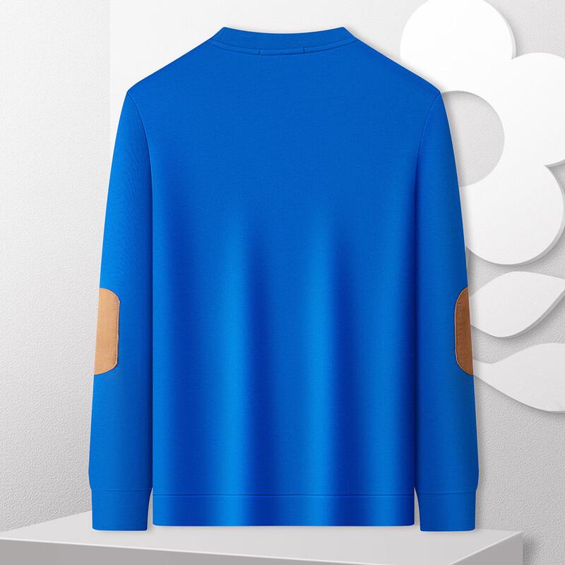 MONTAGUT Men's Classic Embroidered Cotton-Blend Crew Neck Sweatshirt