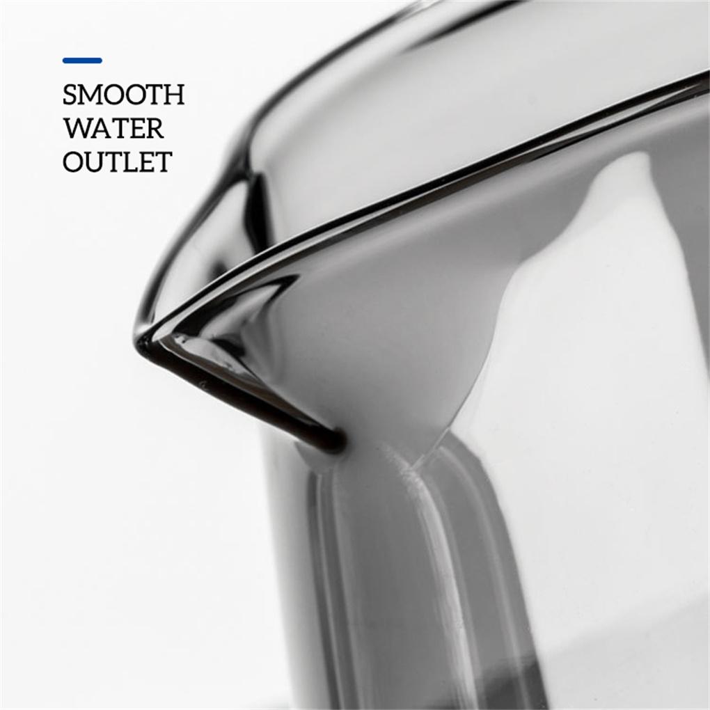 Glas-Kaffee-Servierkanne, 600 ml, für Eistee, Wasser, Getränke, zum Übergießen, mit Skala, für Haushalt, Büro, Bar, Kanne, Küche, Trinkgeschirr