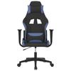Gaming Chair Black and Blue Fabric