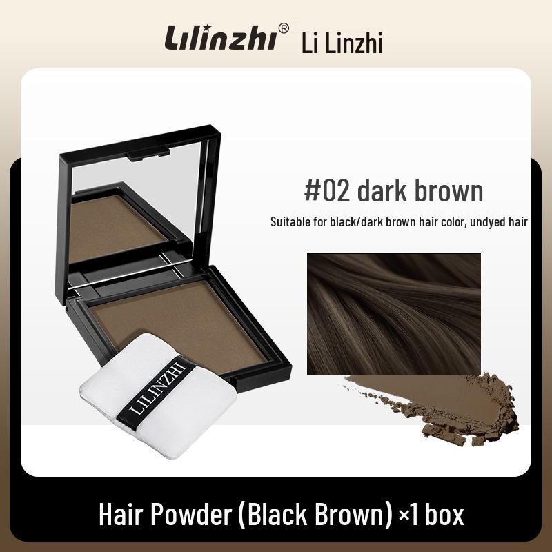 

Lilinxhi Hair Powder: Smudge-proof, fade-resistant, non-flyaway, covers gray, natural, safe, portable. чорний коричневого кольору