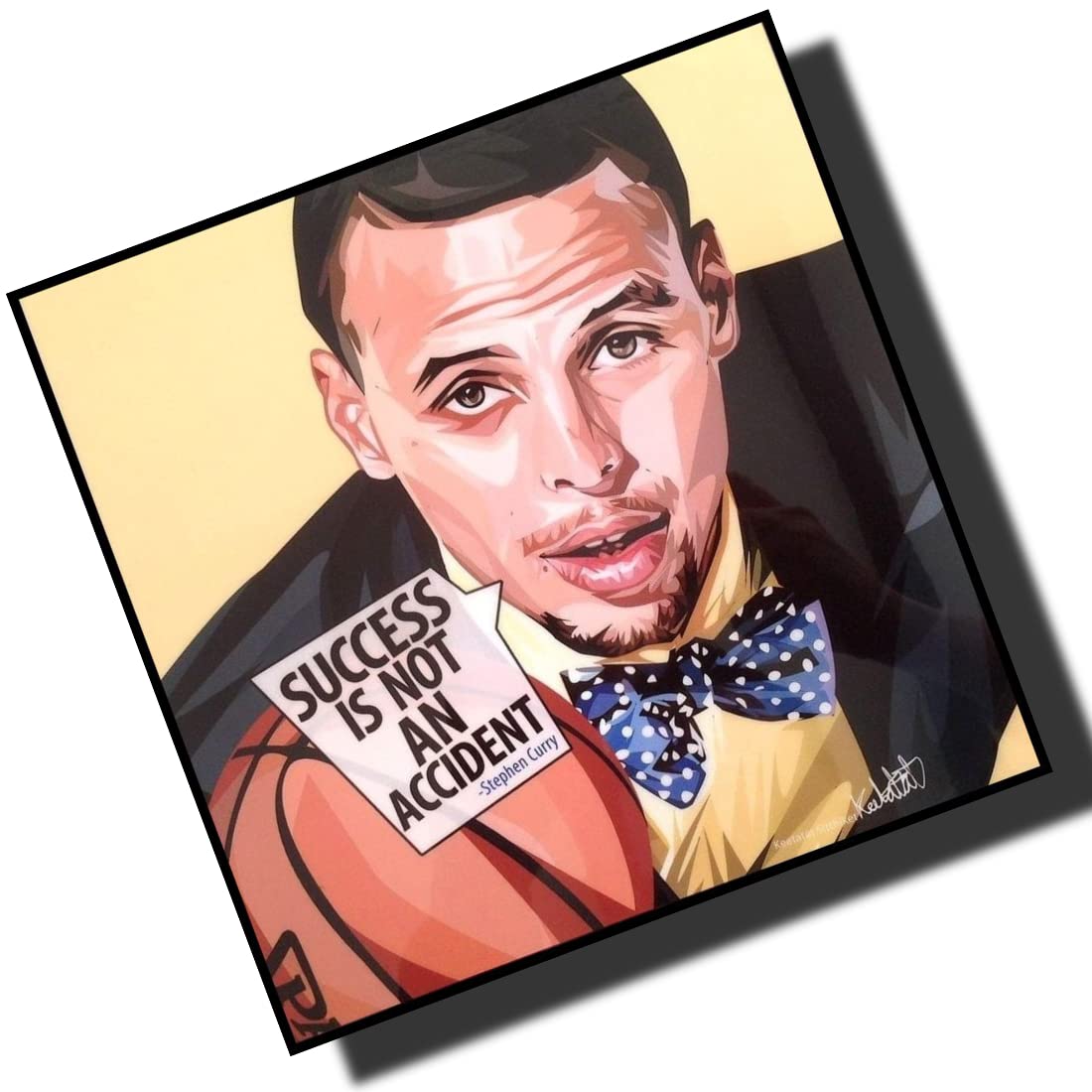 

Stephen Curry Design B NBA Basketball International Sports Art Panel, Wooden Wall Hanging Poster for Interior Decor (26*26cm, Art Panel Only)