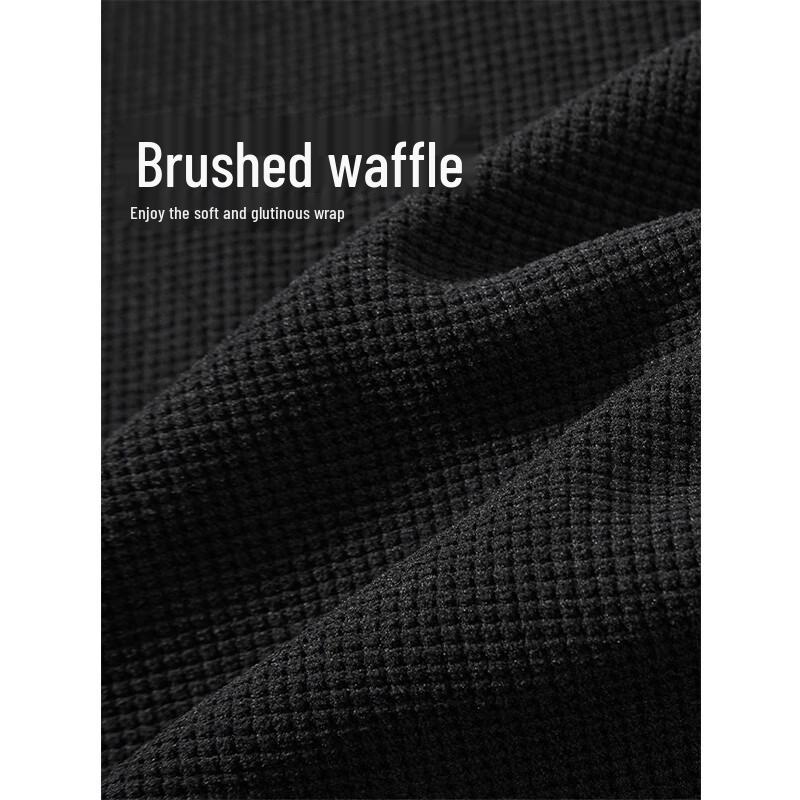 GXG Men's Waffle Texture Two-Tone Pullover Sweatshirt