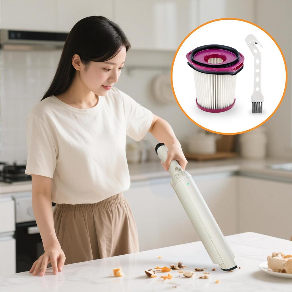 Shark Vacuum Cleaner Filters with Replacement for EVOPOWER SYSTEM NEO NEO NEO and LC551J (6-Pack) Brushes, LC200J, LC250J, NEO+, LC301J, LC351, II,