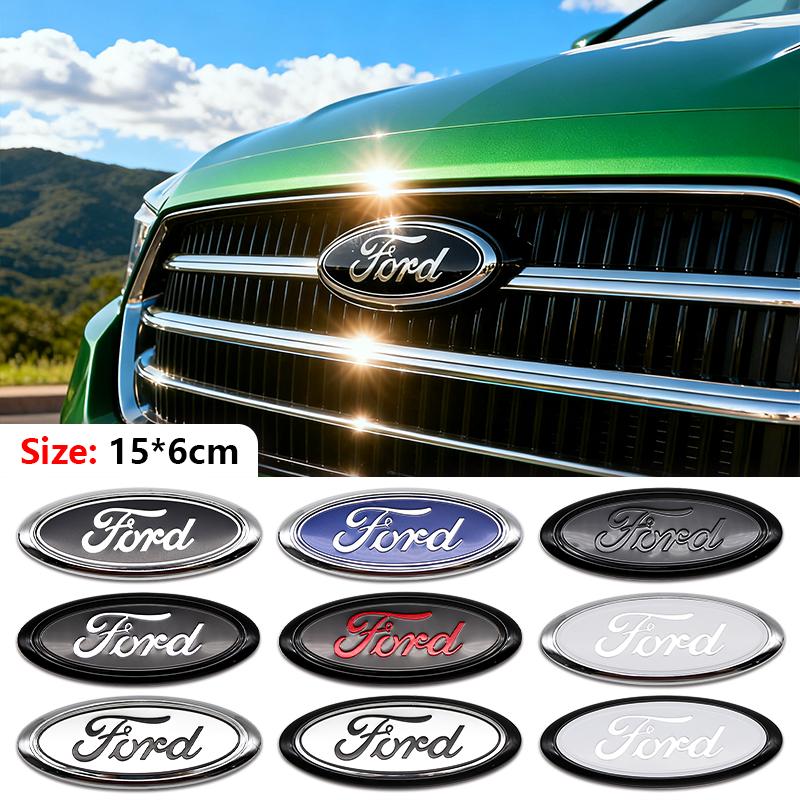 KLYC3 15cm Car Front Rear Trunk Emblem Badge Cover Decal Sticker for Ford Focus Mondeo EcoSport Ranger Fiesta Kuga Auto Accessories