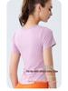 Women's Slim Fit Quick-Dry V-Neck Short Sleeve Sports T-Shirt for Running, Yoga, and Fitness