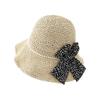 Spring Vacation Bow Spotted Straw Hat Women's New Sunshade Beach Hat