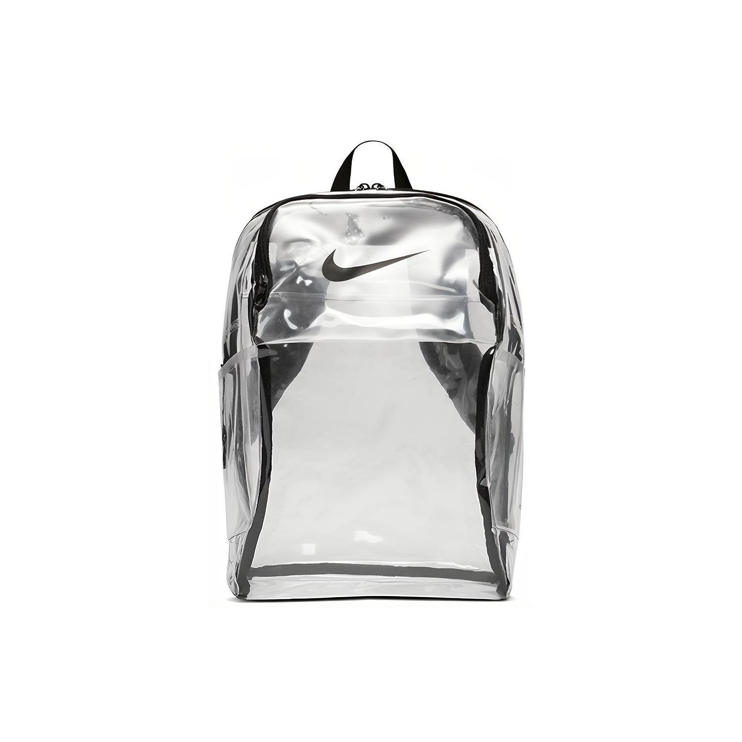 Nike Brasilia Logo Fashion Print Zipper Backpack Unisex Backpack Transparent BA6553-910 Transparent