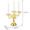 1/2 PCS Vintage 3-Arm Candelabra with Candles – 1:12 Miniature in Gold/Silver for Dollhouse, Fairy Garden & Micro Landscapes