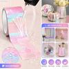 4x100cm Creative DIY Glass Mirror Mosaic Stickers 3D Self Adhesive Wall Decals Removable Waterproof for Home Mirror Wall Sticker