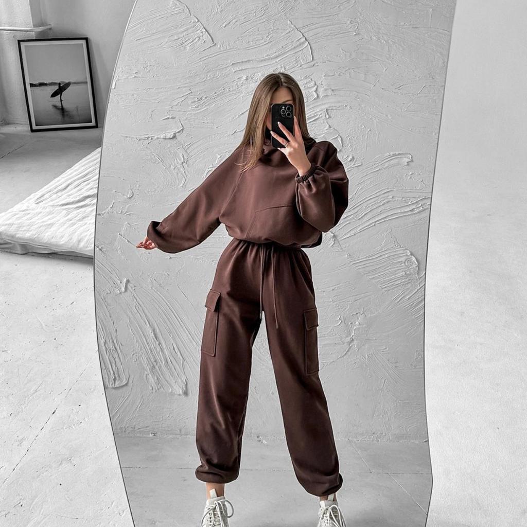 2025 Fall/Winter Women's Fashion Sportswear Casual Hoodie Set