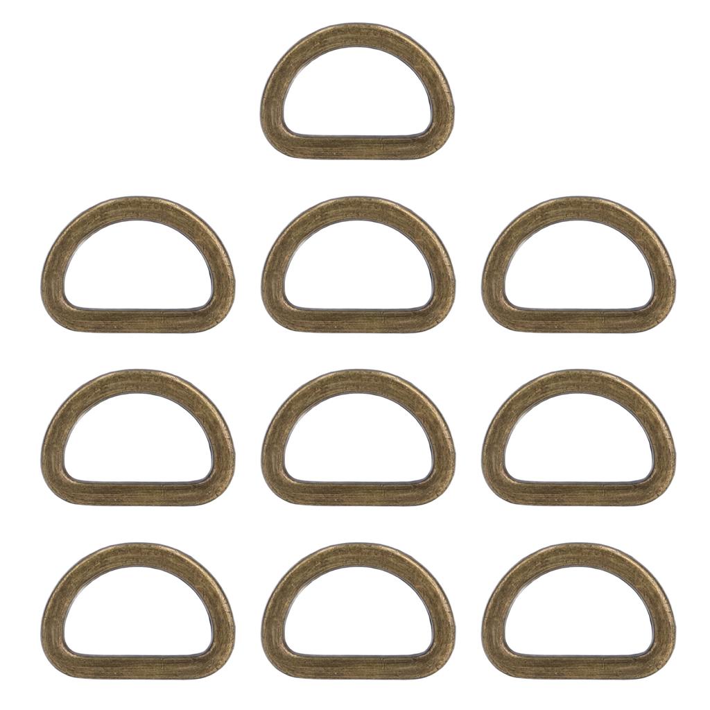 10pcs D Rings Glossy Comfortable Small Compact Decorative Bag Buckles for Crafts