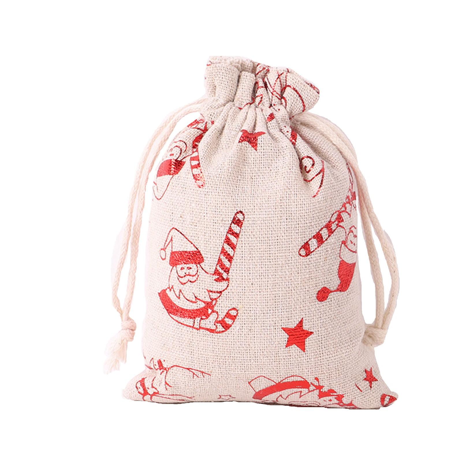 

Рождественский узор из батиста, кондитерская сумка, комплект из хлопка и льна, подарочная сумка, Рождественский комплект, карман красный