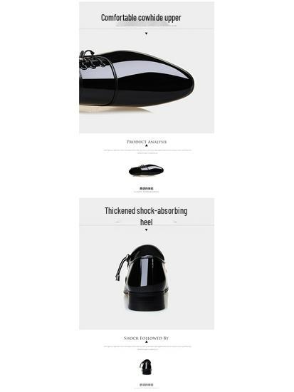 Dragonfly Men's Genuine Leather Pointed Toe Formal Shoes - Soft Sole, Korean Style, Plus Size Available