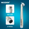 NICEDEN Dental 45 Degree LED High Speed Handpiece E-generator Integrated Small Head Push Button Handpiece Single Water Spray