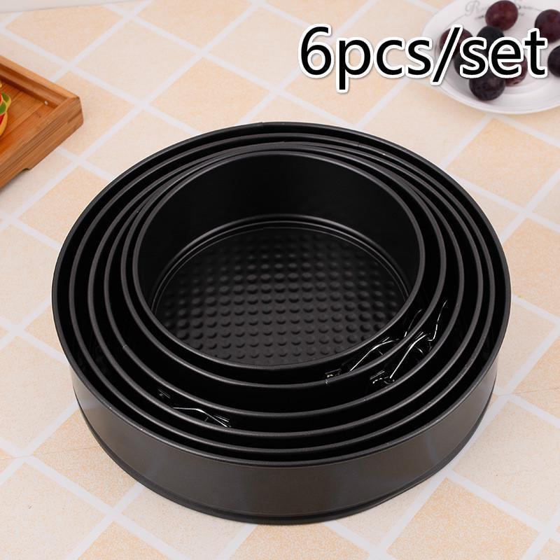 

Practical 18/20/22/24/26/28cm 6pcs/Set Cake Pan Bakeware Mould Baking Tools Home Round Cake Mould Useful Kitchen Tools A