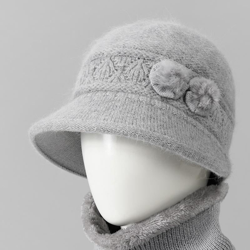 

Шапка женская осенне-зимняя теплая вязаная шерстяная шапка зимняя новая шапка one size is elastic