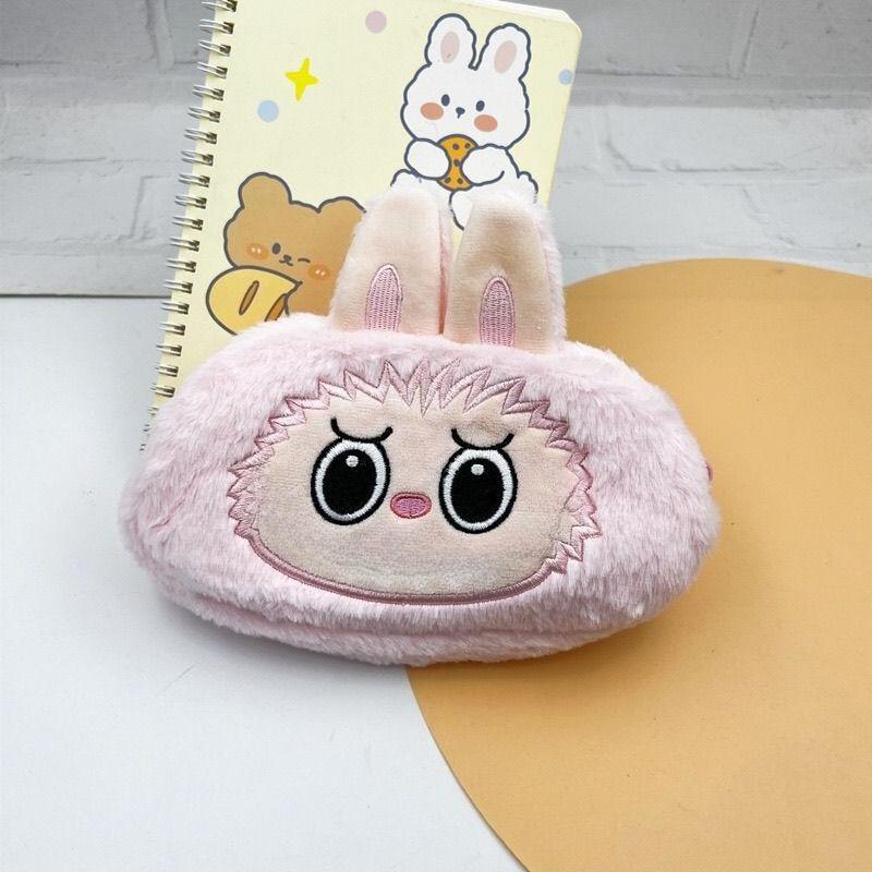 Tegneserie penal søt plysj sminkepose student stor kapasitet oppbevaringspose for skrivesaker