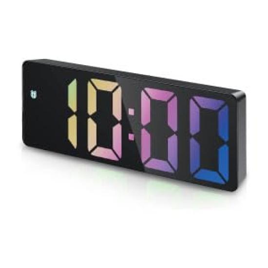 ARAK LED Clock, Alarm Clock with Calendar Display, Temperature Display, Adjustable Brightness, Large Screen, Alarm Function, Snooze Function, for