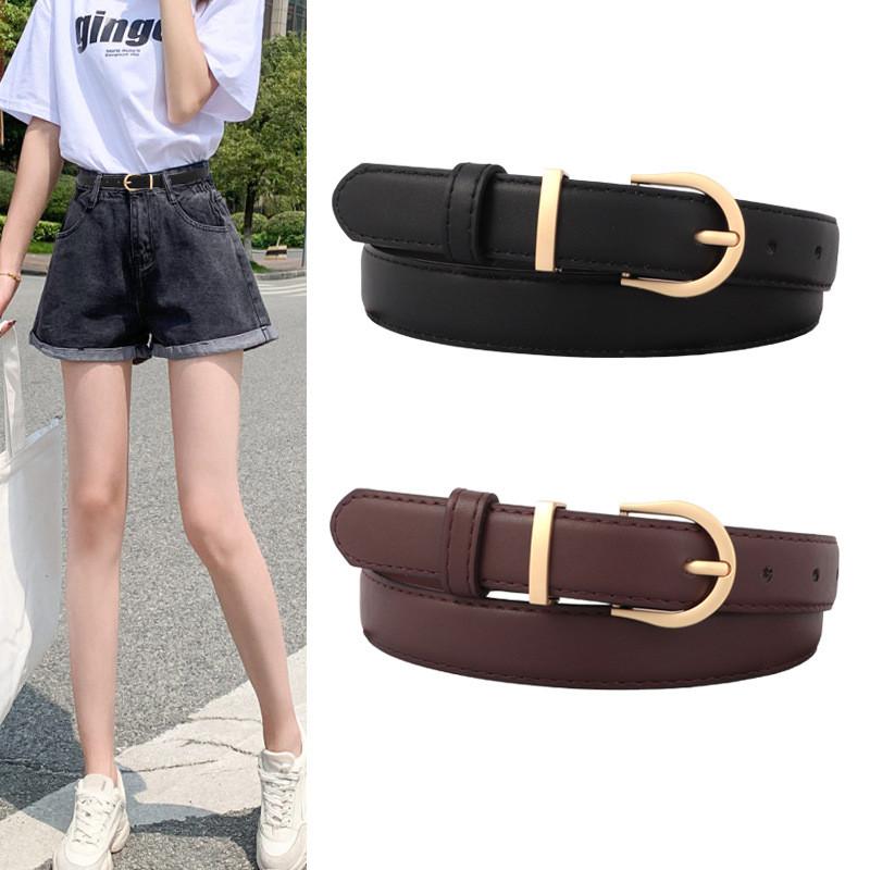 Leather Belt Vintage Women Versatile Decorative Waistband Casual Strap Jeans