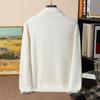 Cashmere Sweater Cardigan Half Turtleneck Seven-needle Double Strand Thickened Sweater Double Zipper Jacket