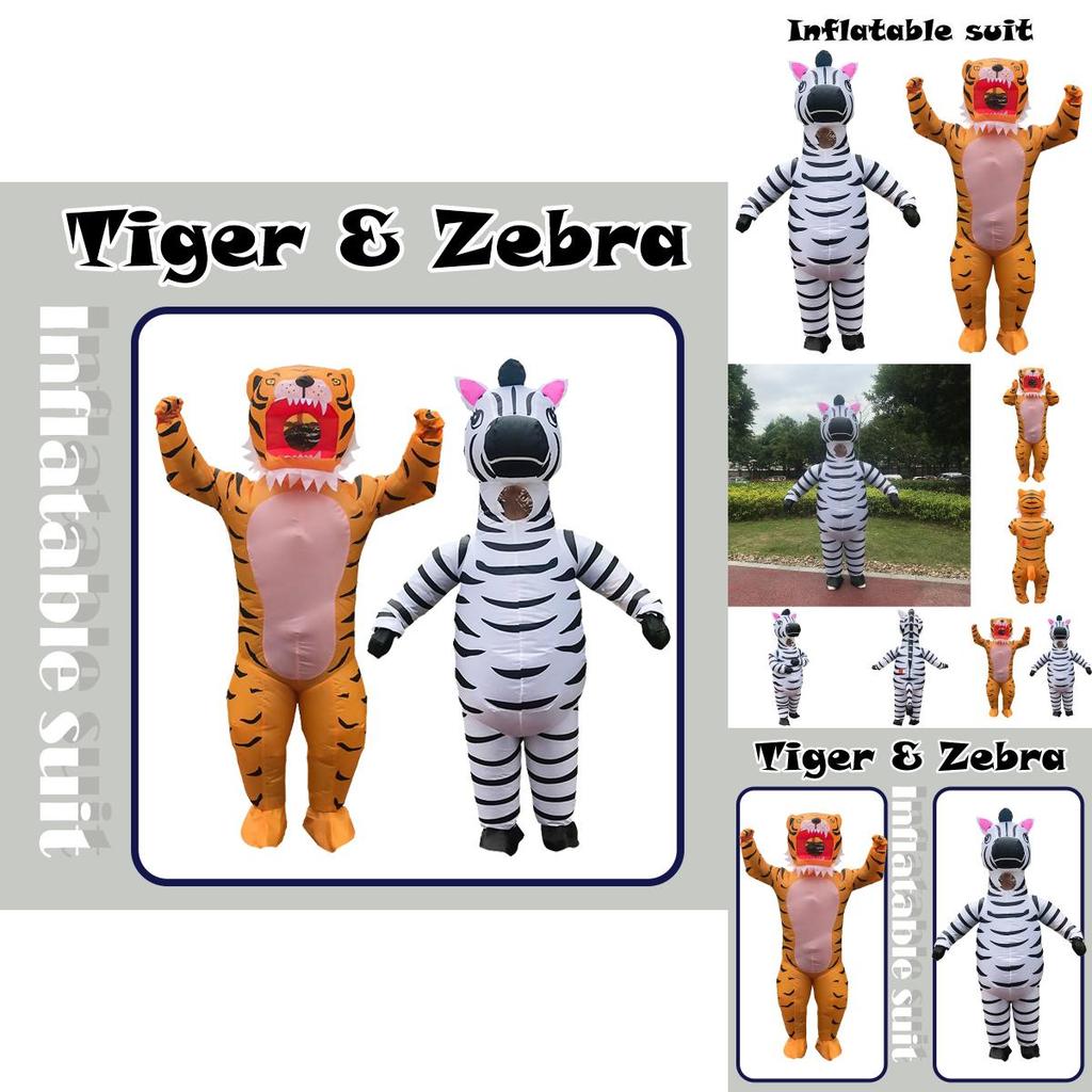 Hilarious Tiger Zebra Inflatable Costume For Adults Perfect For Halloween Parties