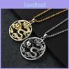 Trendy Long Titan Steel Necklace With Unique Dragon Charm For Cool Fashion Accessories