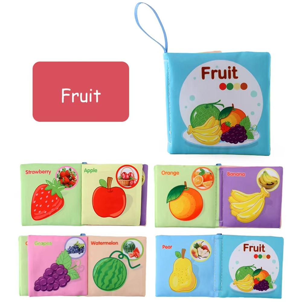 Cloth Books Baby Toys, Colorful Fabric Baby Learning Books Touch And Feel Crinkle Sounds For Holidays