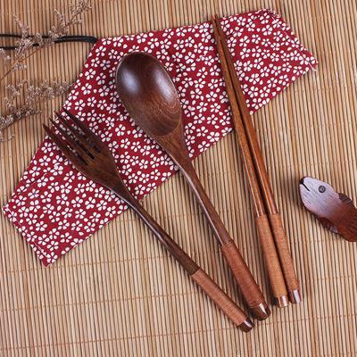 Tragbare Geschirrtasche mit japanischem Aufdruck, wiederverwendbarer Trinkhalm, Essstäbchen, Bestecktasche, Kordelzugtasche, Bestecktasche für Löffel und Gabel