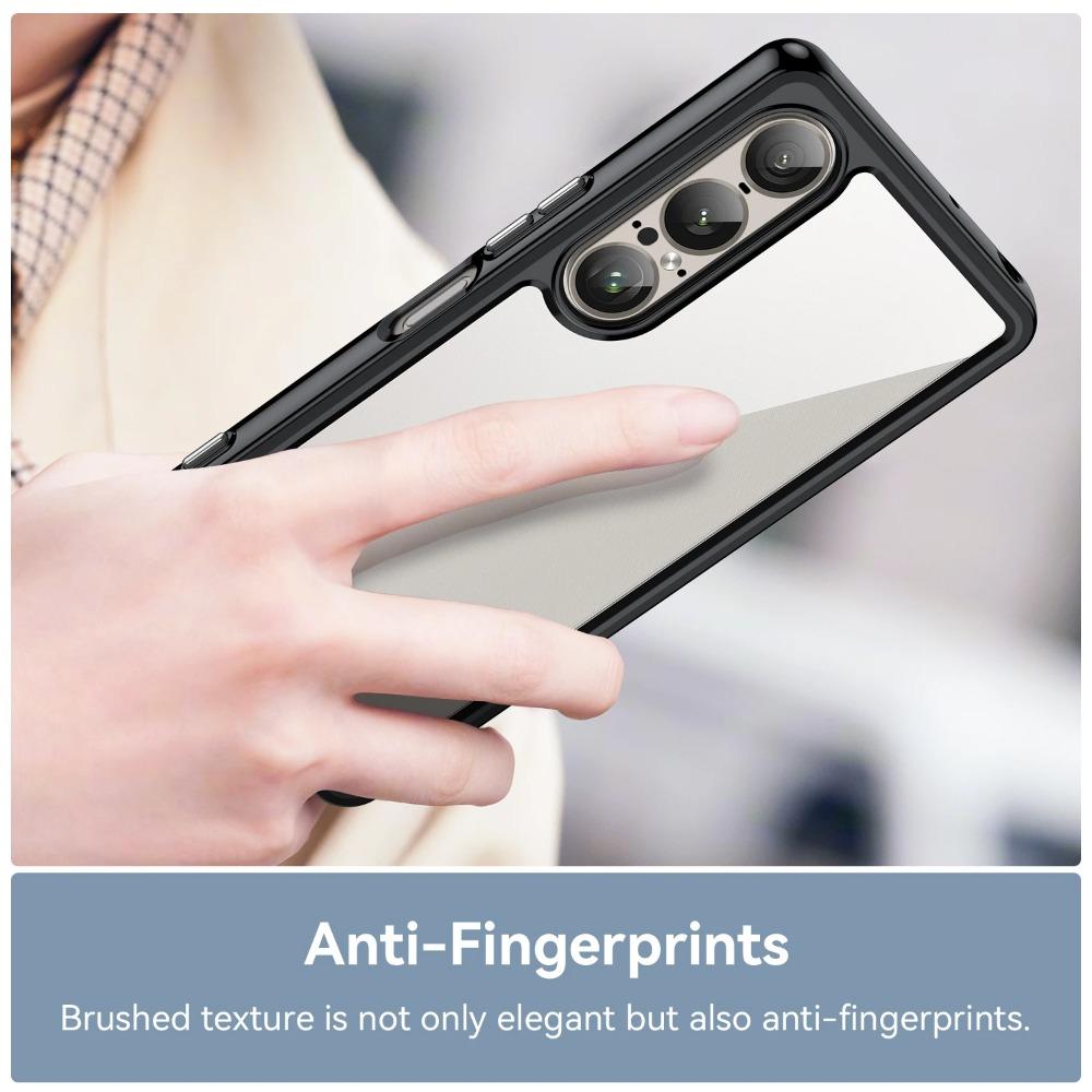 Candy Color Frame Minimalist Acrylic Phone Case Shockproof Transparent TPU Protective Cover For Sony Xperia 10 1 VII VI 5 V