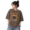 Cap Printed Wash Unisex RE26SU05 BROWN M [Red Girl] Short-Sleeve T-Shirt (Snow Finish) / /